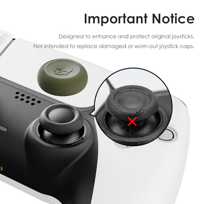 Skull & Co. Skin, CQC and FPS Thumb Grip Set Joystick Cap Analog Stick Cap for Nintendo Switch Pro Controller & PS4 / Slim/Pro Controller- Neon Green, 3 Pairs(6pcs) - color: Neon Green, size: Concave-6pcs