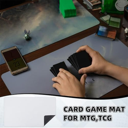 Yexiya 8 Pcs Card Game Mats 14 x 24 Inch Sublimation Blanks Playmat for Trading Board Game Smooth Rubber Playing Mat for Games, Mouse Pad (White) - color: White
