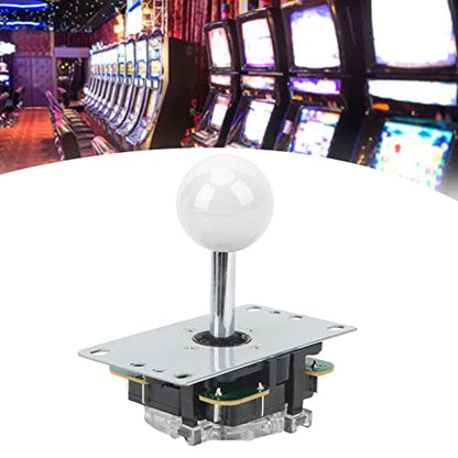 Arcade Joystick Gamepad DIY Joystick Arcade Game Fighting Stick Replacement Parts Pin Circuit Board with Ball Head - color: white