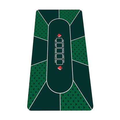 nuveti 63 x 31 Foldable Texas Poker Card Tabletop Layout Portable Anti-Slip Rubber Board Game Mat Poker Table Mat 8-10 Players Texas Hold'em Poker Mat - color: 63 X 31 Inch Rectangular-green5