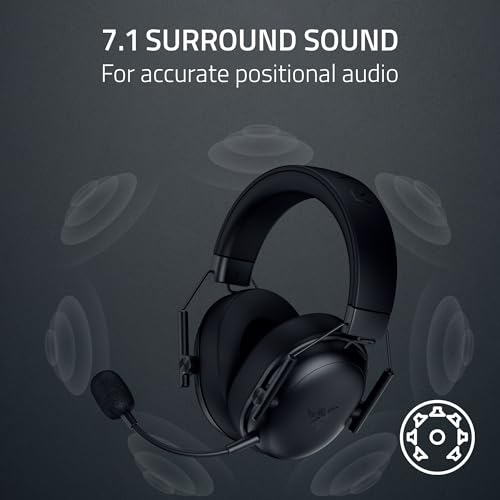 Razer BlackShark V3 X HyperSpeed Wireless Gaming Headset for PC: 50mm Drivers - Cardioid Mic - 2.4 GHz, Bluetooth, USB - Works with Mac, PS5, Nintendo Switch, Smartphone - 70 Hr Battery - Black - color: Black, style: PC