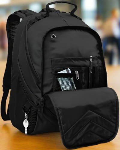 Broad Bay East Carolina University Backpack ECU Laptop Computer Bag Fits Up to 17" Devices 600D Polyester with Reinforced Base Black - color: Black