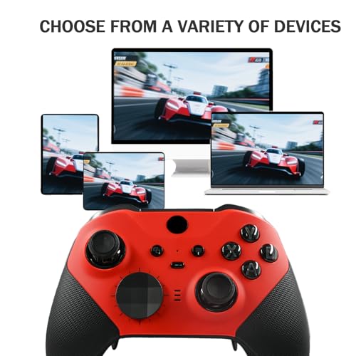 DIY Customized Model 1797 Elite Series 2 Controller-Vest Red Custom Color | DIY Compatible with Xbox Elite Series 2, Xbox Series X/S, Includes Accessory Bag - color: Vest Red