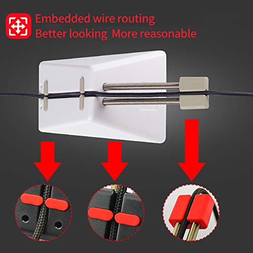 HOTLINEGAMES Mouse Bungee Mouse Cord Clip Cord Management System Fixer Holder for Esports FPS Game (3.0 New White)