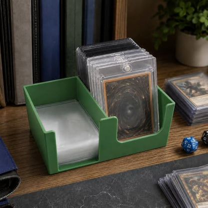 Card Care Lite - Toploader Dispenser Stackable Card Storage Box - Penny Sleeve Holder (Green) - 6.5 x 4.5 x 4 Inches - color: Green
