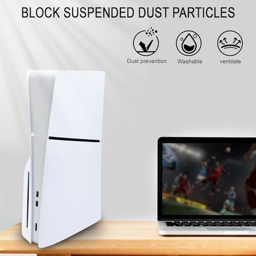 New Version 2.0 Dust Cover Net for PS5 Slim Console, PS5 Slim Heatsink Barrier Pets Hair Anti-dust Cover Dustproof for PlayStation 5 Slim (A) - color: A