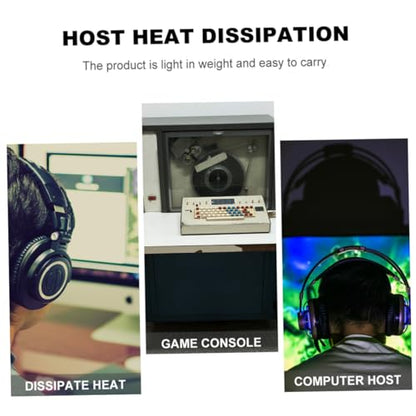 1pc Temperature Control Radiator Fan Base Compatible Space-Saving Cooling for Game Consoles and Vertical Stand