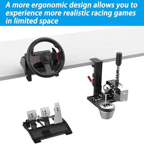 wuutyty Universal Desk Mount for Racing Simulator Shifters & Handbrakes | Compatible with Logitech G, Thrustmaster TH8A/TSS, Fanatec Clubsport & USB Models
