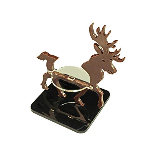 LITKO Stag Character Mount | Compatible with D&D & Pathfinder | Brown acrylic stag mount | 2-inch square base | 30mm platform for hero | Requires glue assembly - size: 2-inch Square Base