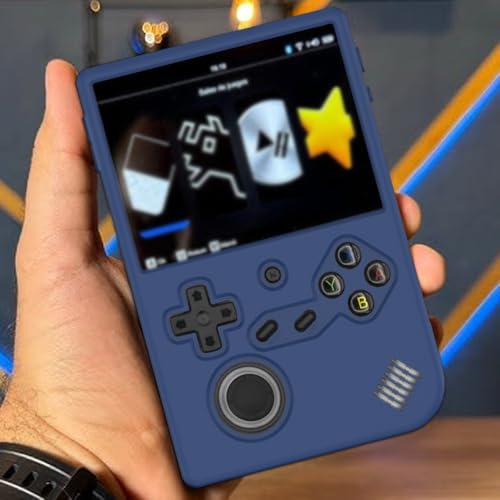 Silicone Case for RG40XXV Retro Handheld Game Console with Lanyard | Anti-Scratch Washable Soft Protective Case for Anbernic RG 40XXV Accessories - color: Blue