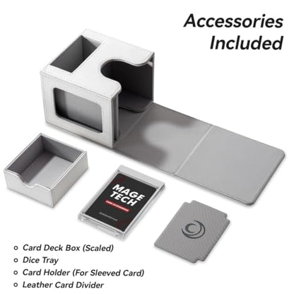 Card Deck Box for MTG Commander - Patented Design, Commander Display, As Deck Holder, Fits 100 Double-Sleeved Cards, Include 35pt Card Brick & Dice Tray (5. Eternal) - color: 5. Eternal