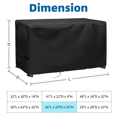 55" Multi-Game Table Dust Cover for Scpoloco 4-in-1 Combo Gaming Table Set | 56x29x35,Waterproof Dustproof Heavy Duty Oxford Fabric,for Game Table with Foosball,Electric Air Hockey, Ping Pong & Poker - size: Game Table-56"x 29"x 35"