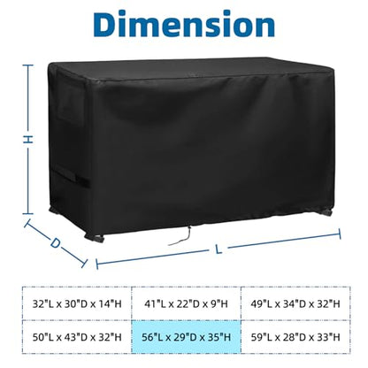 55" Multi-Game Table Dust Cover for Scpoloco 4-in-1 Combo Gaming Table Set | 56x29x35,Waterproof Dustproof Heavy Duty Oxford Fabric,for Game Table with Foosball,Electric Air Hockey, Ping Pong & Poker - size: Game Table-56"x 29"x 35"