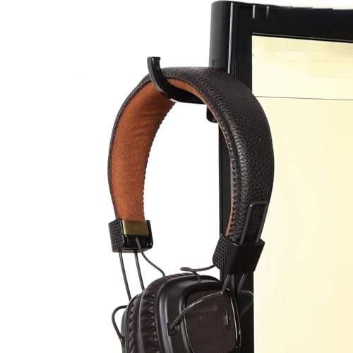 Headphone Hanger - Under Desk Mount for Computer Table, Adhesive Headphone Stand Holder for Wired & Wireless Headsets, Space-Saving Headset Hook for Gaming, Office & Home Use