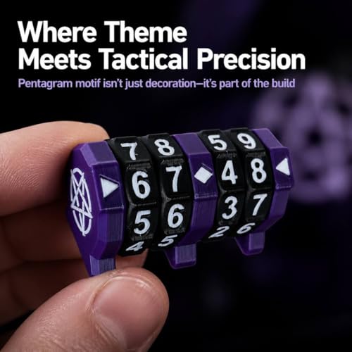 Board Game Life Counter, 4-Digit Wheel Trackers for 0-9999 Single Player and 0-99 Dual Player Modes, MTG Life Counter, Professionally Made for TCG, DND, RPGs, and MTG, Card and Tabletop Games (Purple) - color: Purple