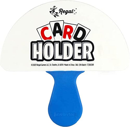 Regal Games 2 Pack Card Holders for Playing Cards - Kids Card Holder with Plastic Paddles - Ideal for Family Fun Game Night and Travel (Ages 3+) - color: 2 Pack