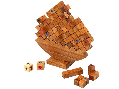 BSIRI Wooden Balance Stacking Tower - Classic Family Game Night for Adults & Seniors Stacker Blocks Table Fun Board Games for Party Balancing Drop Stack Building Block Toys for Gifts Set Towerstack - style: Stacking Balance Tower