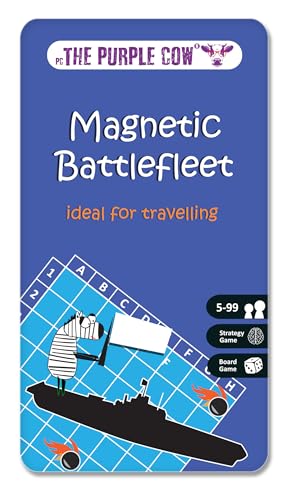 The Purple Cow- Battlefleet Game- Magnetic Travel Game for Kids and Adults. Classic Strategy Game for Thinking - color: Battlefleet
