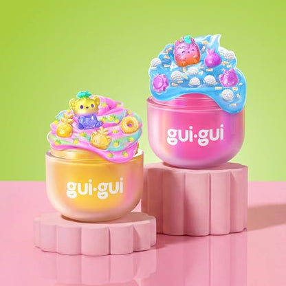 GUI GUI Fruity Glow Deluxe Twin Pack Slime Kit, 2 Scented Slimes Jelli & Clear, Beautify Your Slime, 5-Step Beauty Ritual, Includes Gua Sha & Scoop Tools, Ages 6+ - style: Deluxe Pack- Jelli & Clear