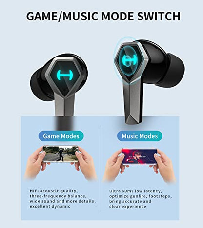 HECATE by Edifier GX04 ANC True Wireless Gaming Earbuds, Active Noise Cancelling Bluetooth Gaming Earbuds with Ultra Low Latency, H+ Special Game Sound Effect, 6 Microphones, RGB Lighting, Fast Charge