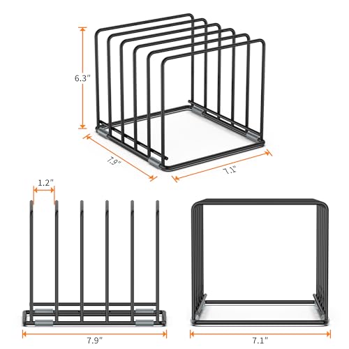 Cutting Board Organizer, Large | Kitchen Cabinet Organizer, Divided Rack with 5 Slots, For Baking Trays, Cutting Boards, Cookie Sheet Organizer Inside Cabinet - style: 1PC(Large)