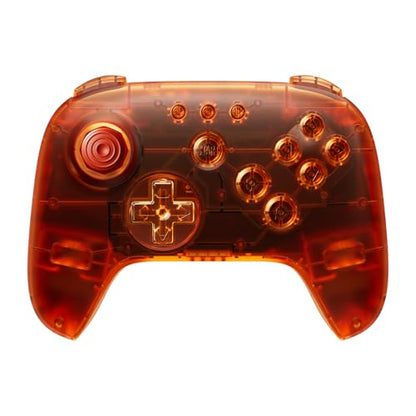 8Bitdo 64 Bluetooth Controller for Analogue 3D, Fire | Switch/Switch 2, Windows and Android Support, Wired USB, D-Input/S-Input Modes, Hall Effect Joystick, Vibration - color: Fire