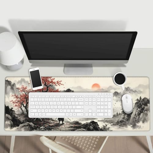 Extended Gaming Mouse Pad, Large Mouse Mat, XL Desk Pad for Keyboard and Mouse, Non-Slip Rubber Base & Stitched Edges for Gamer Office 31.5x11.8 in - color: 9