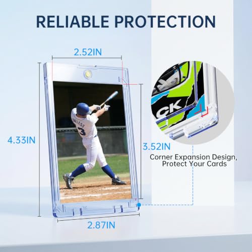 30ct Magnetic Card Holder, 35pt Slim One Touch Card Holder, Hard Plastic Protectors, UV Protection Magnetic Cards Case Fits for Baseball, Football, Game, Sports Collectible Cards, Ultra Slim - size: 30 SLIM
