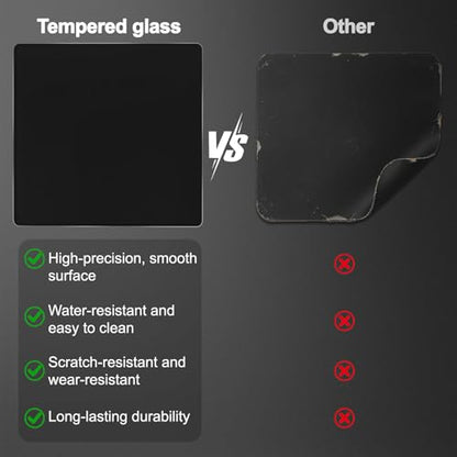 Glass Mousepad, Hard Surface Gaming Mouse Pads, Mousepad Gaming, Glasspad | Glass Pad, Professional Esport Tempered Glass Mouse Pad, Hard Mouse Pad for Bed, 11.8"×9.8" computer mat - color: Black