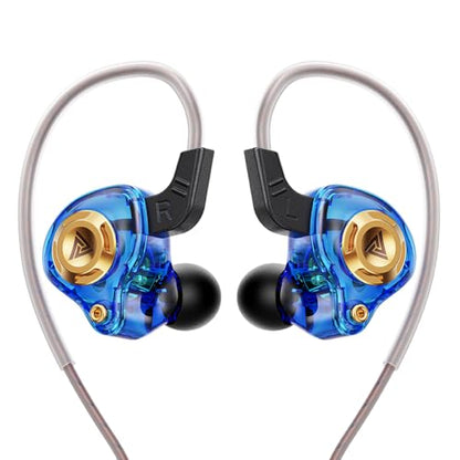 Entry-Level Gaming Headphones HiFi Game Earbuds Blue 11MM Wired-Earbuds Zero-Latency Transmission Mic for Gaming Music Video Calling in-Ear Headphones - color: 블루.
