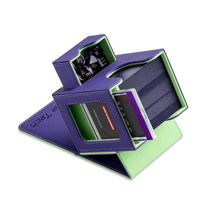 Mage Tech Card Deck Box for MTG Commander - Patented Design, Commander Display, Fits 100 Double-Sleeved Cards, 35pt Card Brick & Dice Tray - Resonance - color: 8. Resonance