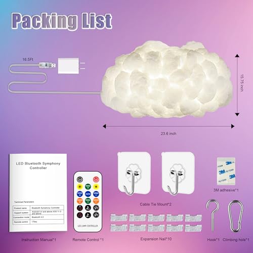 Led Cloud Lights (4 Set) - size: 4 Set
