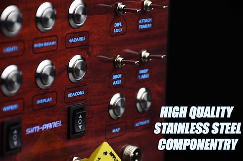 Sim-Panel Classic 2 Button Box for ATS/ETS2 (American Truck Simulator/Euro Truck Simulator) (Premium Woodgrain Finish with CB Communications) - style: Premium Woodgrain Finish With CB Communications