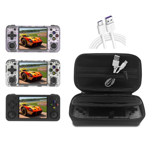 GameLo RG35XX H Case Portable Console Case for RG35XX H, Includes Straps & D-Buckles, Lightweight, Compact, Holds Game Console, Charging Cable, & Accessories, Black - style: Rg35xx H Case