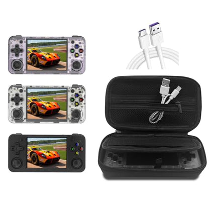 GameLo RG35XX H Case Portable Console Case for RG35XX H, Includes Straps & D-Buckles, Lightweight, Compact, Holds Game Console, Charging Cable, & Accessories, Black - style: Rg35xx H Case