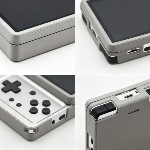 Protective Case for Anbernic RG Rotate, Shockproof Hard Shell Cover with Full Body Protection, Anti-Scratch Portable Gaming Console Shell, Lightweight Replacement Housing for Handheld (Black) - color: Black