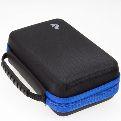 ButterFox Hard Carrying Case for New Nintendo 2DS XL and 3DX XL + Large Stylus, Fits Wall Charger, 24 Game Cartridge Case Holder, Large Accessories Pocket - Black + Blue
