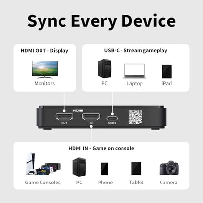 AVerMedia Capture Card for Streaming, 4K60 HDR Passthrough, 1080p60 Video Recording, Ultra-Low Latency Game Streaming for Switch 2, Xbox, PS5, PC on Twitch, OBS, Win11, Mac - StreamLine MINI+ GC311G2 - size: 1080p60 - GC311G2