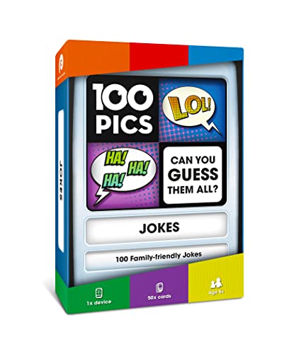 100 PICS Jokes Travel Game - Family Brain Teasers Pocket Puzzles for Kids and Adults POP08015 - style: Jokes