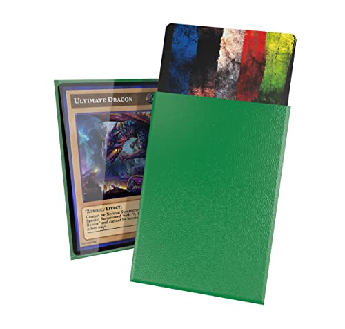 Ultimate Guard Cortex Outer Card Sleeves, 60 Japanese Size TCG Sleeves, 62 x 89mm, Green Back, Glossy Finish, No PVC & Acid-Free, High Clarity - color: Green, size: Japanese Glossy