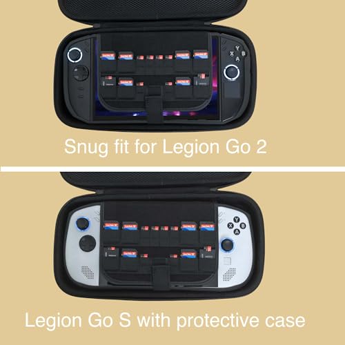 ButterFox Large Carrying Case Bag For Lenovo Legion Go 2 / Legion Go S/Legion Go Handheld, Fits Charger, 2 Accessories Compartments for Large 65W Battery Pack, Folding Keyboard and etc (Black)