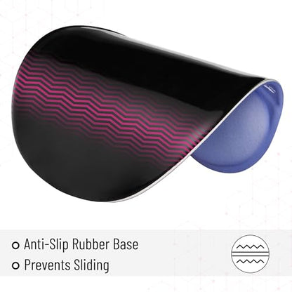 Mr. Pen- Ergonomic Mouse Pad with Wrist Rest | Dusky Blue-Purple Breathable Fabric with Memory Foam Cushion, Non-Slip Rubber Base, Gel Mouse Pad with Wrist Support - color: Dusky Blue-Purple