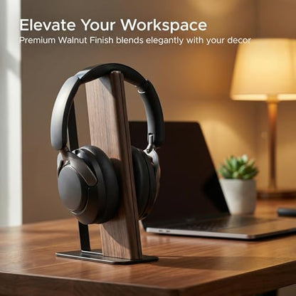 Headphone Stand for Desk, Weighted Base Headset Holder for AirPods Max Sony Bose Beats Sennheiser, Stable Gaming & Studio Earphone Rack, Dark - color: DARK
