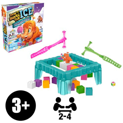 Hasbro Gaming Don’t Break The Ice Mammoth Edition Board Game | Ages 3 and Up | 2 to 4 Players | Preschool and Kids Games (Amazon Exclusive)