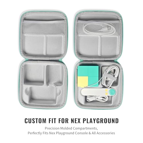 Travel Carry Case Compatible with Nex Playground Game System,Lithtweight Hard Shel lPortable Storage for Indoor Family Game Console HDMI & Power Cord, Remote