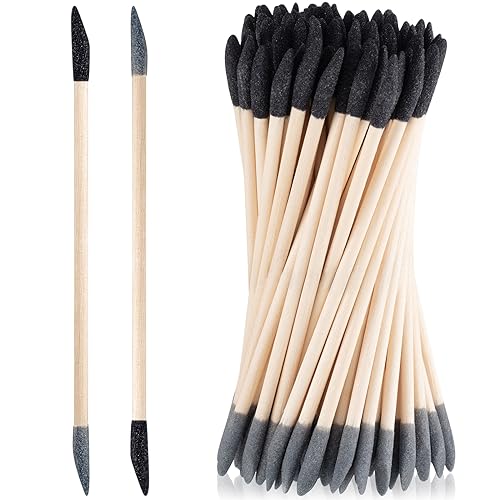60 Pcs Sanding Sticks Double End Matchsticks Sanding Twigs Fine Detailing Polishing Sticks for Plastic Models Wood Hobby, 120/280 Grit, 5.4 x 0.3 Inch