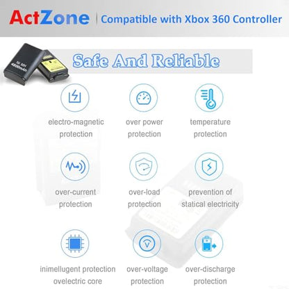 2pcs 4800mAh Rechargeable Ni-MH Battery Compatible with Xbox 360 Controller