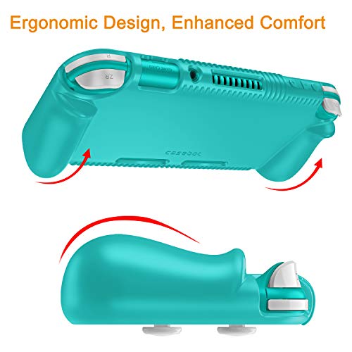 FINTIE Soft Silicone Protective Case for Nintendo Switch Lite 2019 | Ergonomic Grip, Anti-Slip, Shock-Absorption & Anti-Scratch, Lightweight Grip Case Cover, Turquoise - color: Turquoise