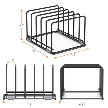 Cutting Board Organizer, Kitchen Cabinet Organizer | , Divided Rack with 5 Slots for Baking Trays, Cutting Boards - Cookie sheet Organizer, Baking Sheets Holder (medium) - style: 1PC(Medium)