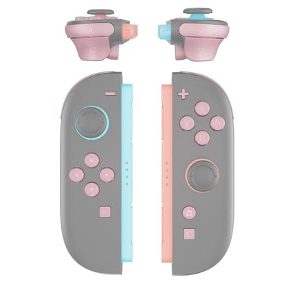 eXtremeRate DIY Replacement Full Set Buttons for Joycon 2, Custom ABXY Direction Keys Dpad + - C Home Capture Release L R ZR ZL Trigger Buttons for Nintendo Switch 2 Controller - Cherry Blossoms Pink - color: Cherry Blossoms Pink